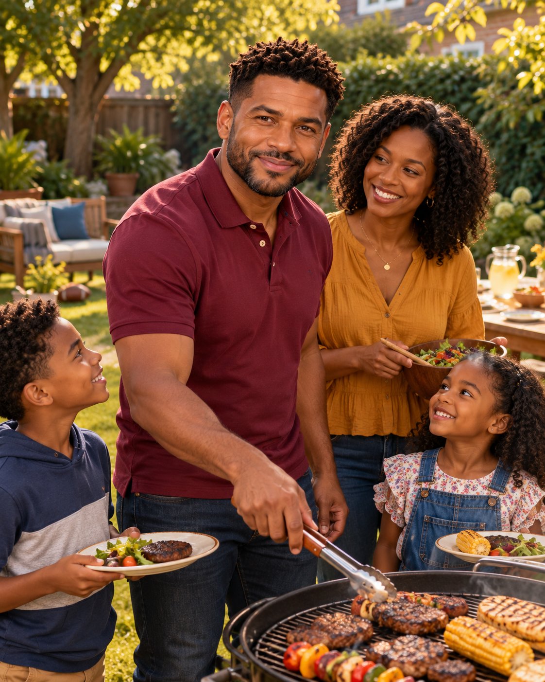 Leroy in a fictional family scene at home